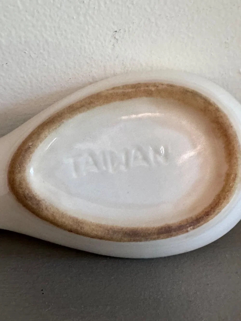 Vintage Ceramic Butterfly Print Spoon Rest 6.5